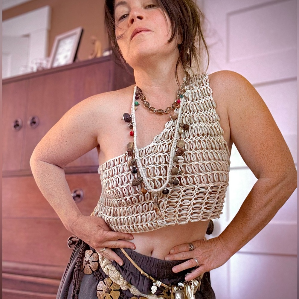 Cowrie Shell & Crochet Camisole - Picture 6 of 16